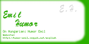 emil humor business card